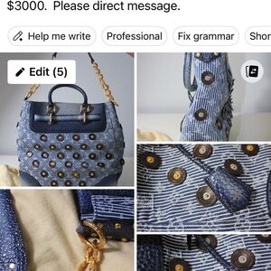 Louis Vuitton Blue and Gold Women's Bag